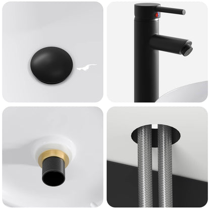 Bathroom Cabinet Set 3 pcs Black 49 x 44.5 x 65 cm