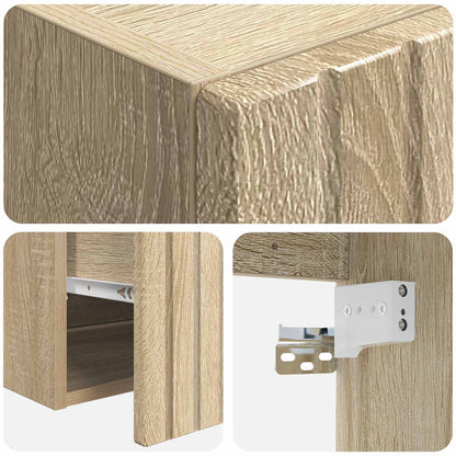 Bathroom Cabinet Set 3 pcs Sonoma Oak 49 x 44.5 x 65 cm