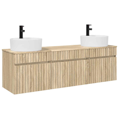 Bathroom Cabinet Set 3 pcs Sonoma Oak 49 x 44.5 x 65 cm