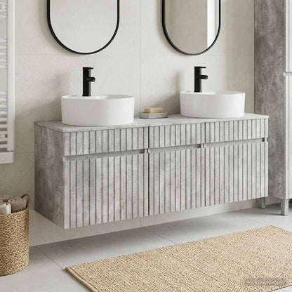 Bathroom Cabinet Set 3 pcs Concrete Grey 49 x 44.5 x 65 cm