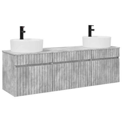 Bathroom Cabinet Set 3 pcs Concrete Grey 49 x 44.5 x 65 cm
