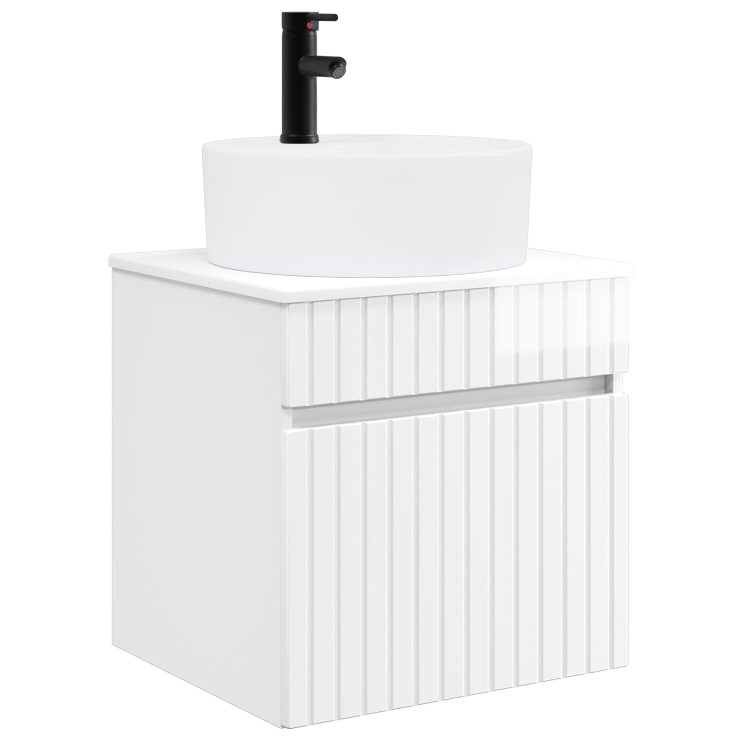 Bathroom Cabinet Set 3 pcs High Gloss White 49 x 44.5 x 65 cm