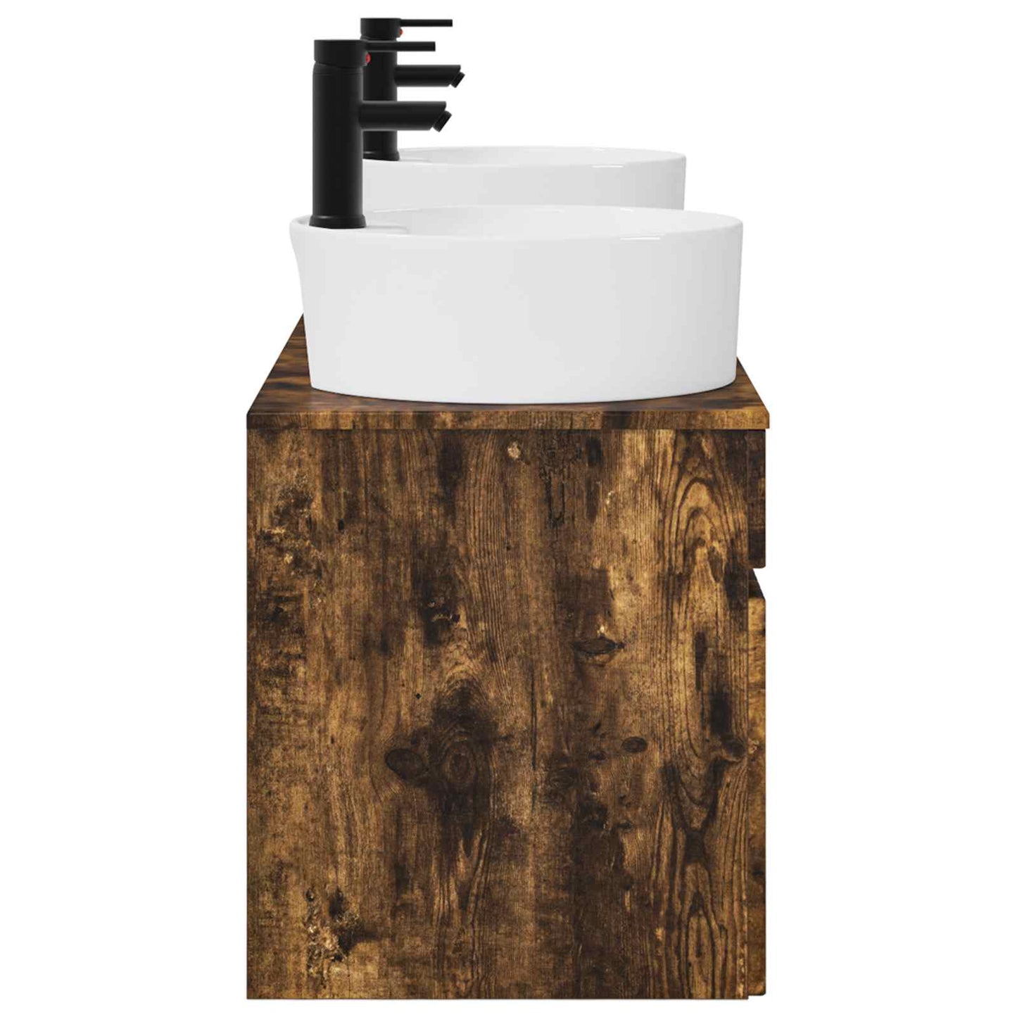 Bathroom Cabinet Set 3 pcs Smoked Oak 49 x 44.5 x 65 cm
