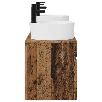 Bathroom Cabinet Set 3 pcs Old Wood 49 x 44.5 x 65 cm