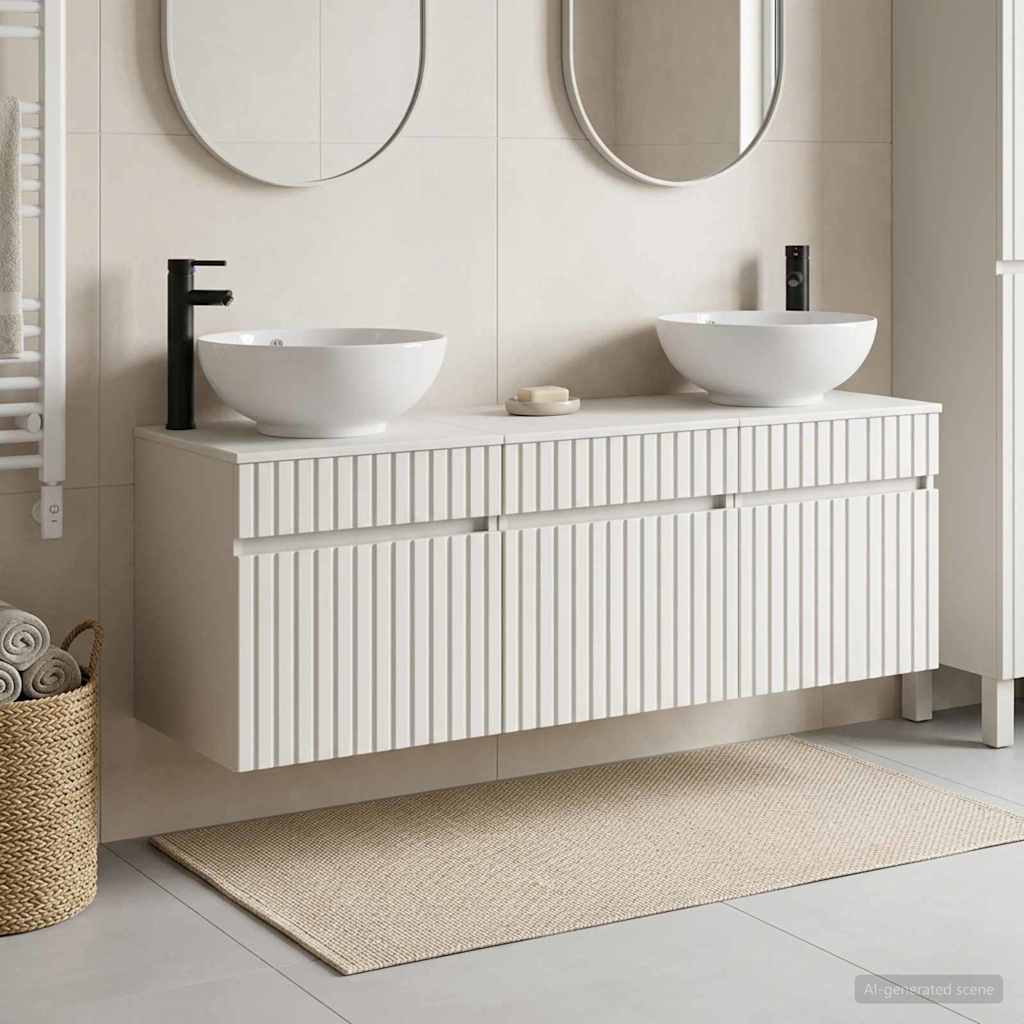 Bathroom Cabinet Set 3 pcs White 49 x 44.5 x 66.5 cm
