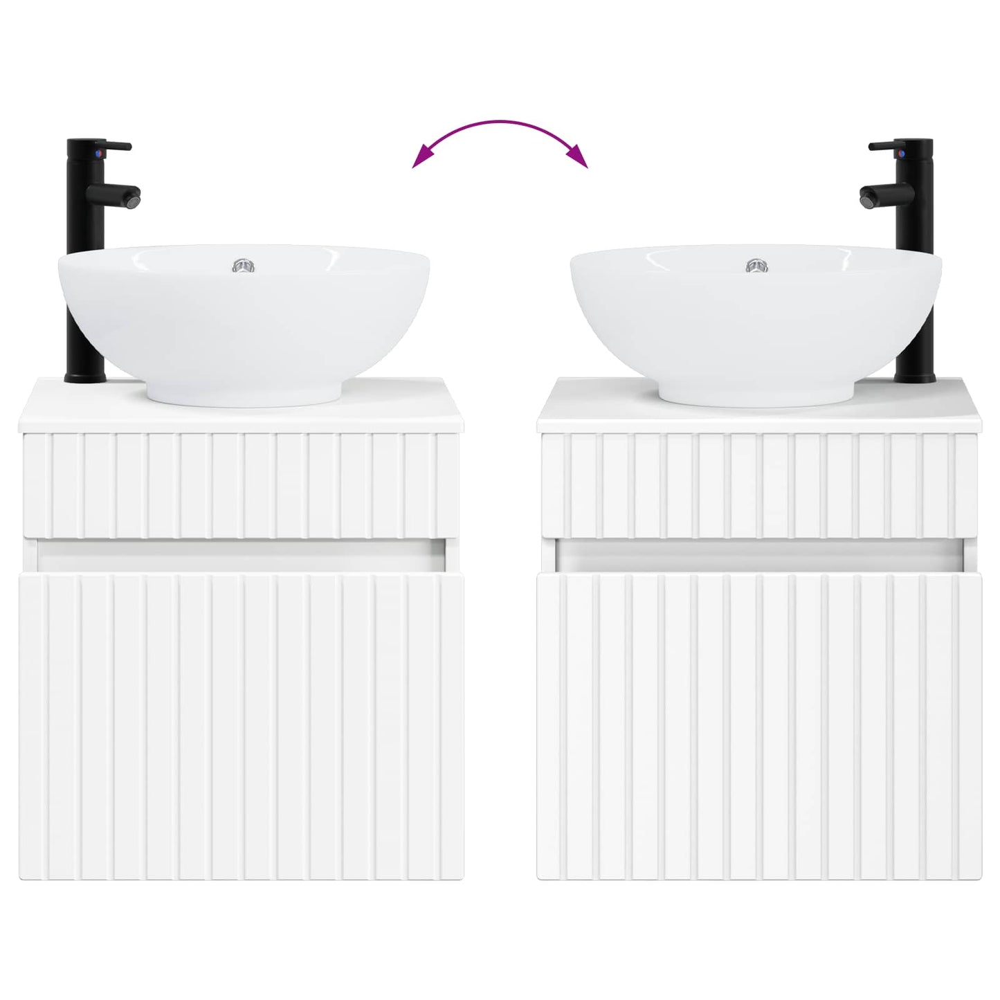 Bathroom Cabinet Set 3 pcs White 49 x 44.5 x 66.5 cm