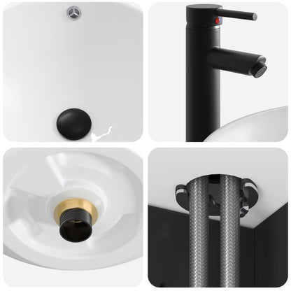 Bathroom Cabinet Set 3 pcs Black 49 x 44.5 x 66.5 cm