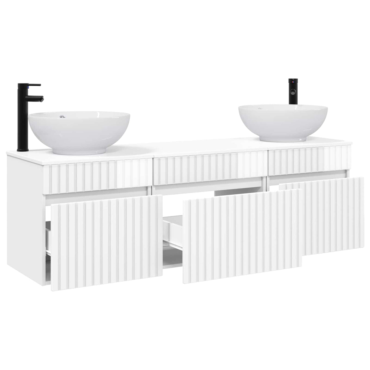 Bathroom Cabinet Set 3 pcs High Gloss White 49 x 44.5 x 66.5 cm