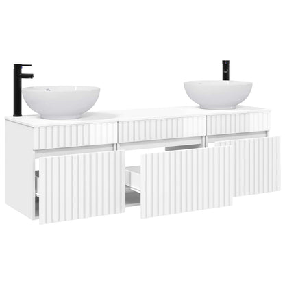 Bathroom Cabinet Set 3 pcs High Gloss White 49 x 44.5 x 66.5 cm