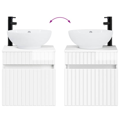 Bathroom Cabinet Set 3 pcs High Gloss White 49 x 44.5 x 66.5 cm