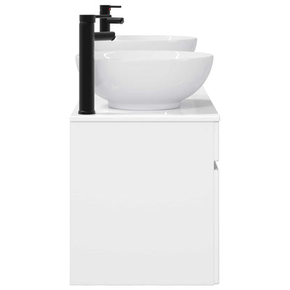 Bathroom Cabinet Set 3 pcs High Gloss White 49 x 44.5 x 66.5 cm