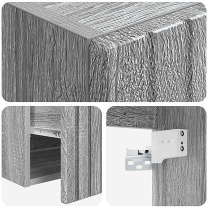 Bathroom Cabinet Set 3 pcs Grey Sonoma 49 x 44.5 x 66.5 cm