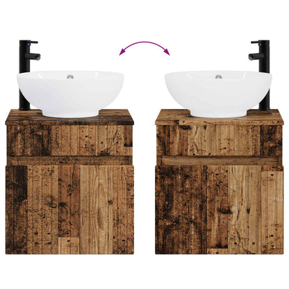 Bathroom Cabinet Set 3 pcs Old Wood 49 x 44.5 x 66.5 cm