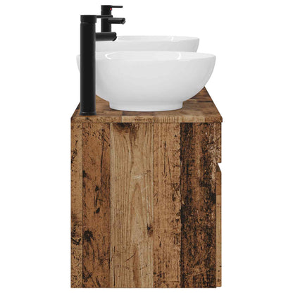 Bathroom Cabinet Set 3 pcs Old Wood 49 x 44.5 x 66.5 cm