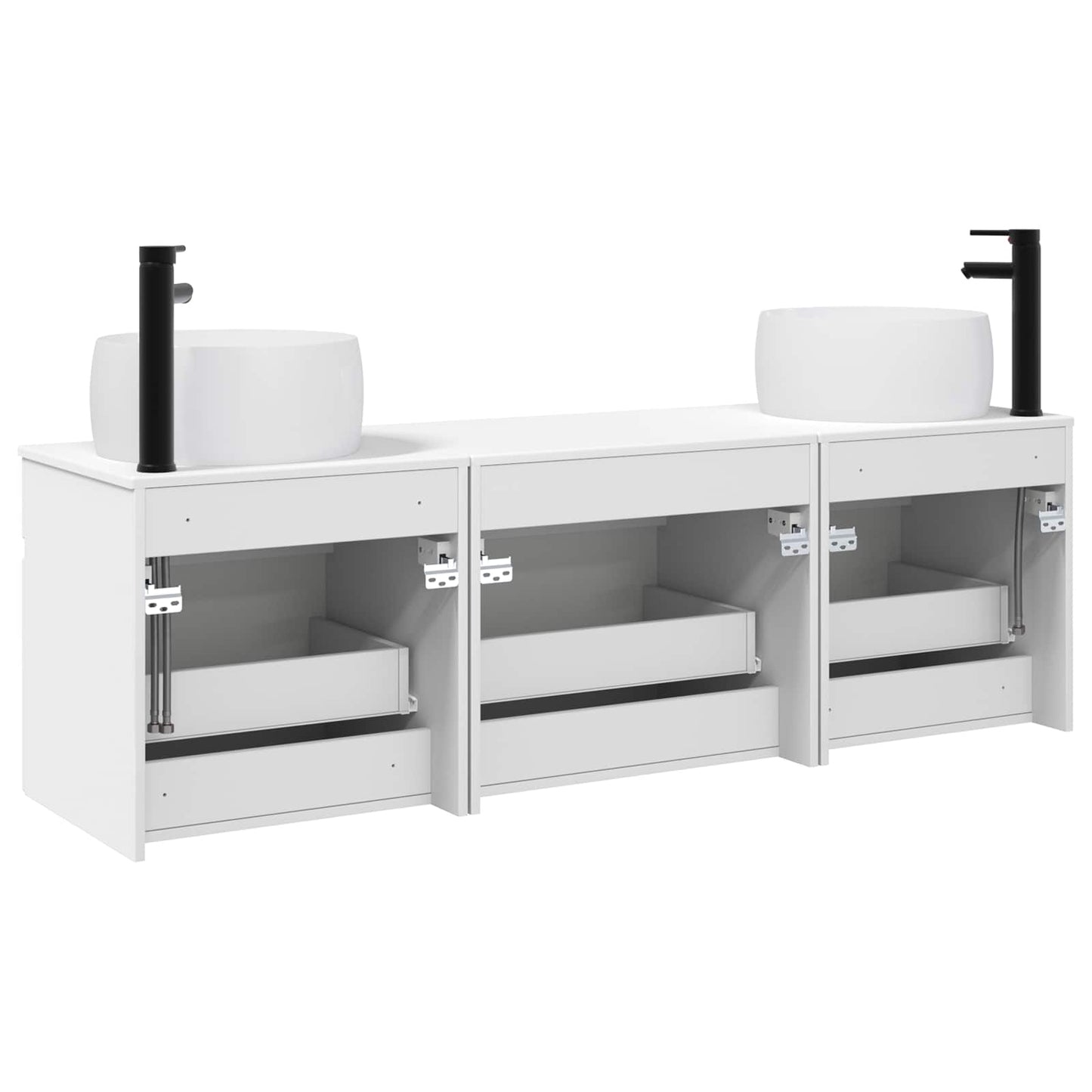 Bathroom Cabinet Set 3 pcs White 49 x 44.5 x 66 cm
