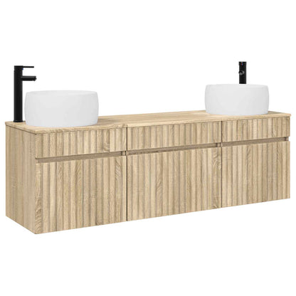 Bathroom Cabinet Set 3 pcs Sonoma Oak 49 x 44.5 x 66 cm