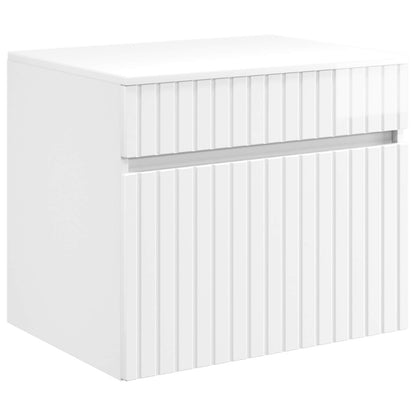 Bathroom Cabinet Set 3 pcs High Gloss White 49 x 44.5 x 66 cm