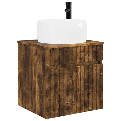 Bathroom Cabinet Set 3 pcs Smoked Oak 49 x 44.5 x 66 cm