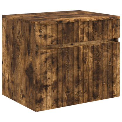 Bathroom Cabinet Set 3 pcs Smoked Oak 49 x 44.5 x 66 cm
