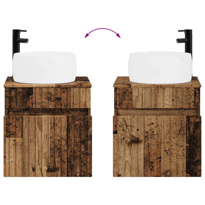 Bathroom Cabinet Set 3 pcs Old Wood 49 x 44.5 x 66 cm