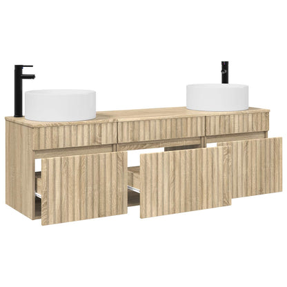 Bathroom Cabinet Set 3 pcs Sonoma Oak 49 x 44.5 x 65.5 cm