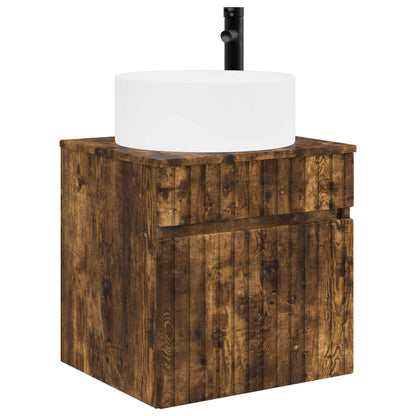 Bathroom Cabinet Set 3 pcs Smoked Oak 49 x 44.5 x 65.5 cm
