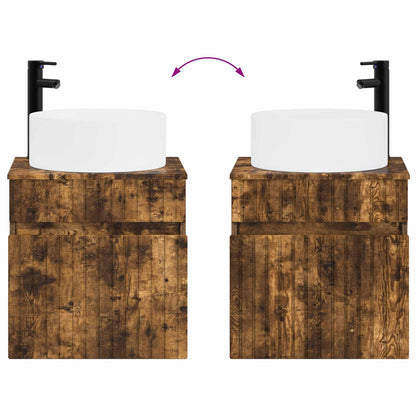 Bathroom Cabinet Set 3 pcs Smoked Oak 49 x 44.5 x 65.5 cm