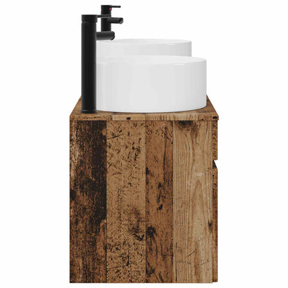 Bathroom Cabinet Set 3 pcs Old Wood 49 x 44.5 x 65.5 cm