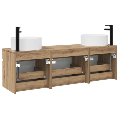 Bathroom Cabinet Set 3 pcs Artisan Oak 49 x 44.5 x 65.5 cm