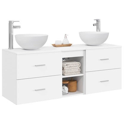 Bathroom Cabinet Set 3 pcs White 49.5 x 35 x 63 cm