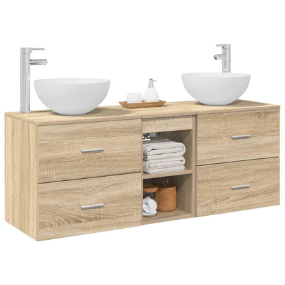 Bathroom Cabinet Set 3 pcs Sonoma Oak 49.5 x 35 x 63 cm