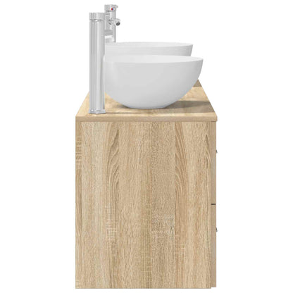 Bathroom Cabinet Set 3 pcs Sonoma Oak 49.5 x 35 x 63 cm