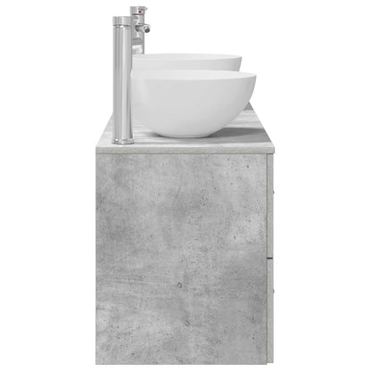 Bathroom Cabinet Set 3 pcs Concrete Grey 49.5 x 35 x 63 cm