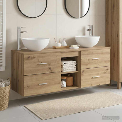 Bathroom Cabinet Set 3 pcs Artisan Oak 49.5 x 35 x 63 cm
