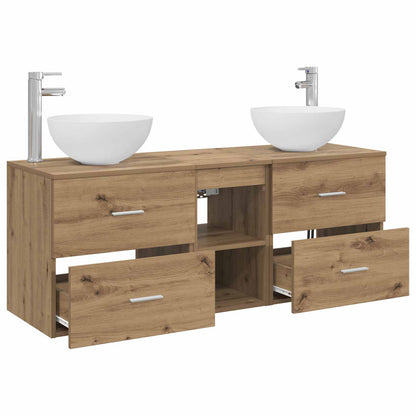 Bathroom Cabinet Set 3 pcs Artisan Oak 49.5 x 35 x 63 cm