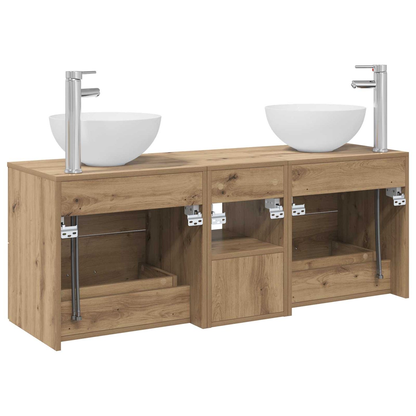 Bathroom Cabinet Set 3 pcs Artisan Oak 49.5 x 35 x 63 cm