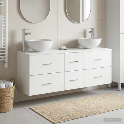 Bathroom Cabinet Set 3 pcs White 49.5 x 35 x 63 cm