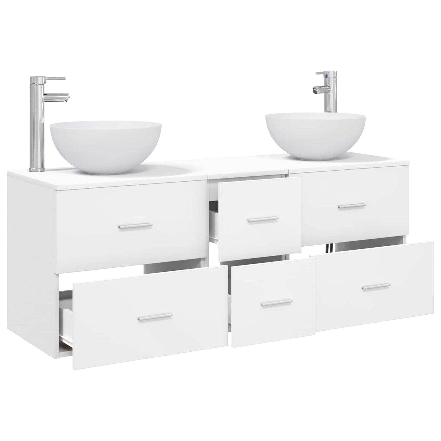 Bathroom Cabinet Set 3 pcs White 49.5 x 35 x 63 cm