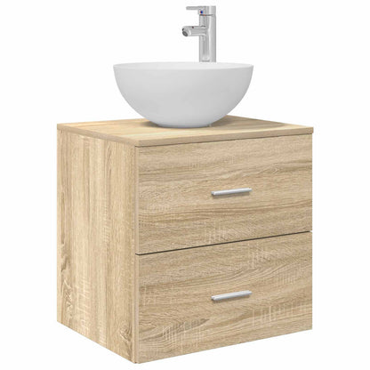Bathroom Cabinet Set 3 pcs Sonoma Oak 49.5 x 35 x 63 cm
