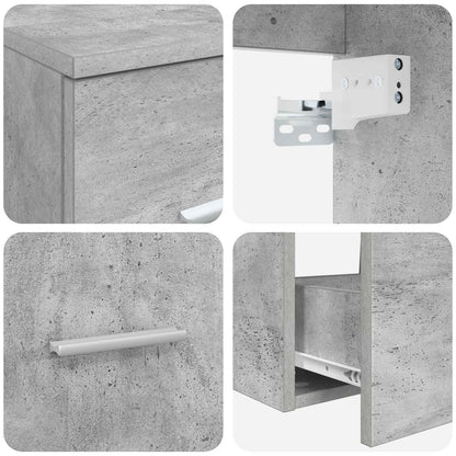 Bathroom Cabinet Set 3 pcs Concrete Grey 49.5 x 35 x 63 cm