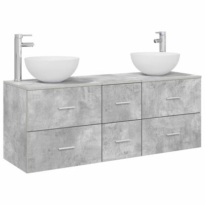 Bathroom Cabinet Set 3 pcs Concrete Grey 49.5 x 35 x 63 cm