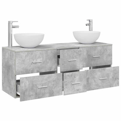 Bathroom Cabinet Set 3 pcs Concrete Grey 49.5 x 35 x 63 cm