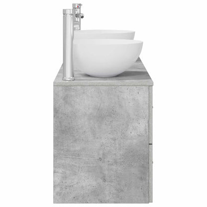 Bathroom Cabinet Set 3 pcs Concrete Grey 49.5 x 35 x 63 cm
