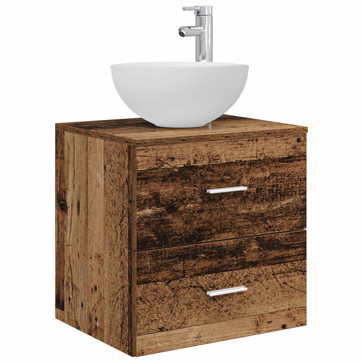 Bathroom Cabinet Set 3 pcs Old Wood 49.5 x 35 x 63 cm