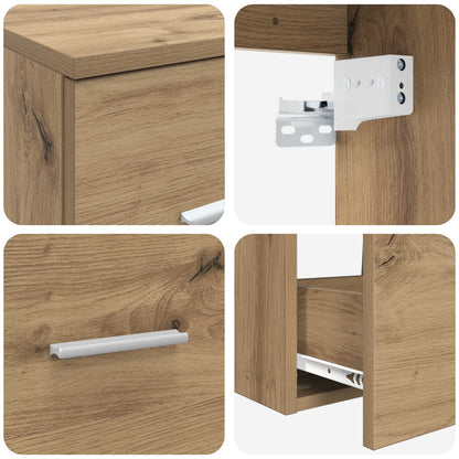 Bathroom Cabinet Set 3 pcs Artisan Oak 49.5 x 35 x 63 cm