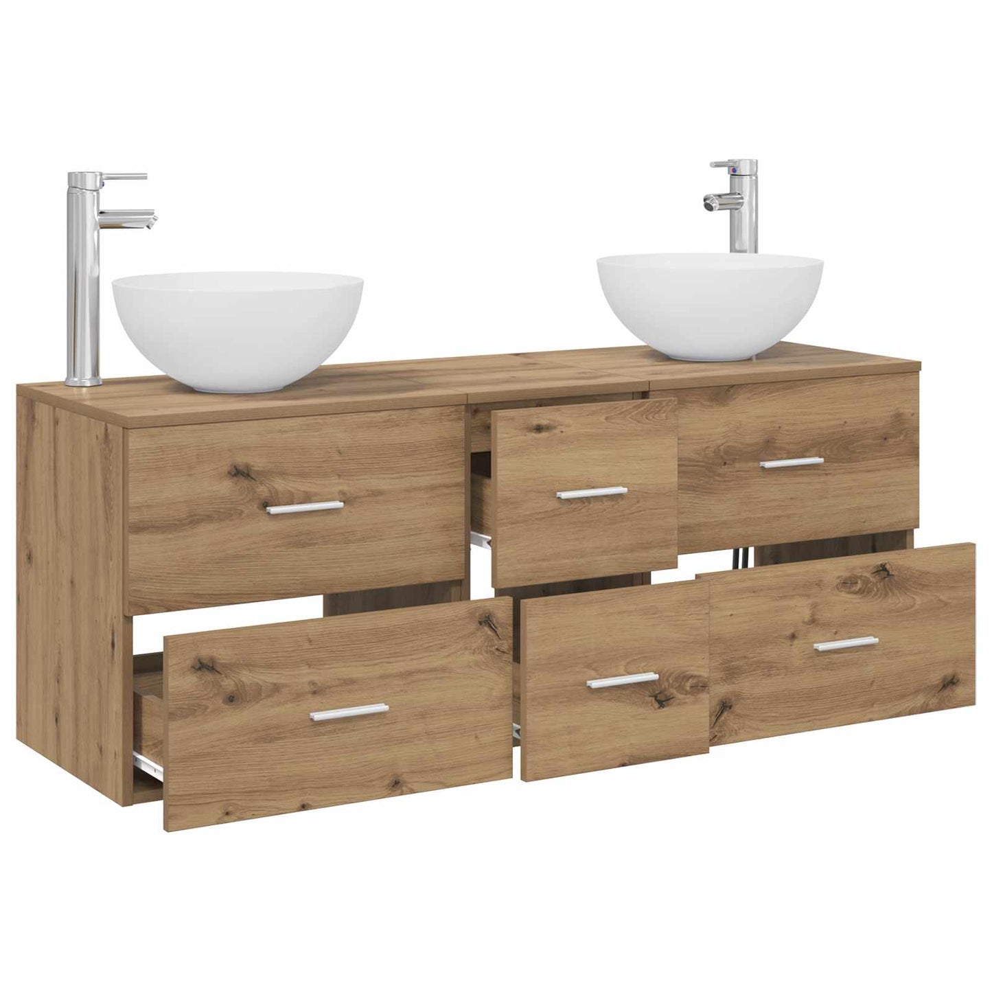 Bathroom Cabinet Set 3 pcs Artisan Oak 49.5 x 35 x 63 cm