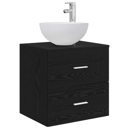 Bathroom Cabinet Set 3 pcs Black Oak 49.5 x 41 x 64.5 cm