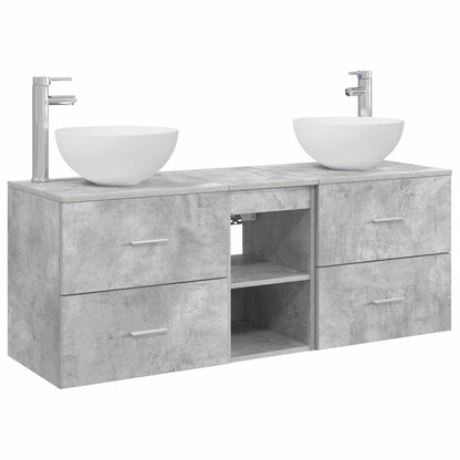 Bathroom Cabinet Set 3 pcs Concrete Grey 49.5 x 41 x 64.5 cm