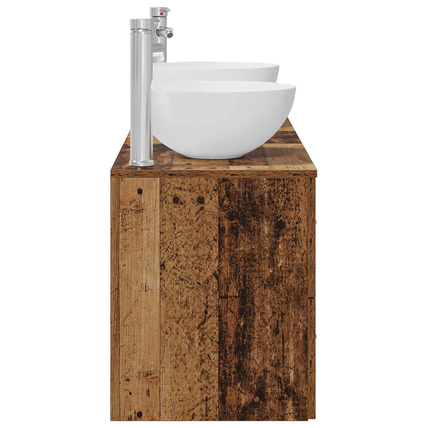 Bathroom Cabinet Set 3 pcs Old Wood 49.5 x 41 x 64.5 cm