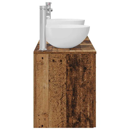 Bathroom Cabinet Set 3 pcs Old Wood 49.5 x 41 x 64.5 cm